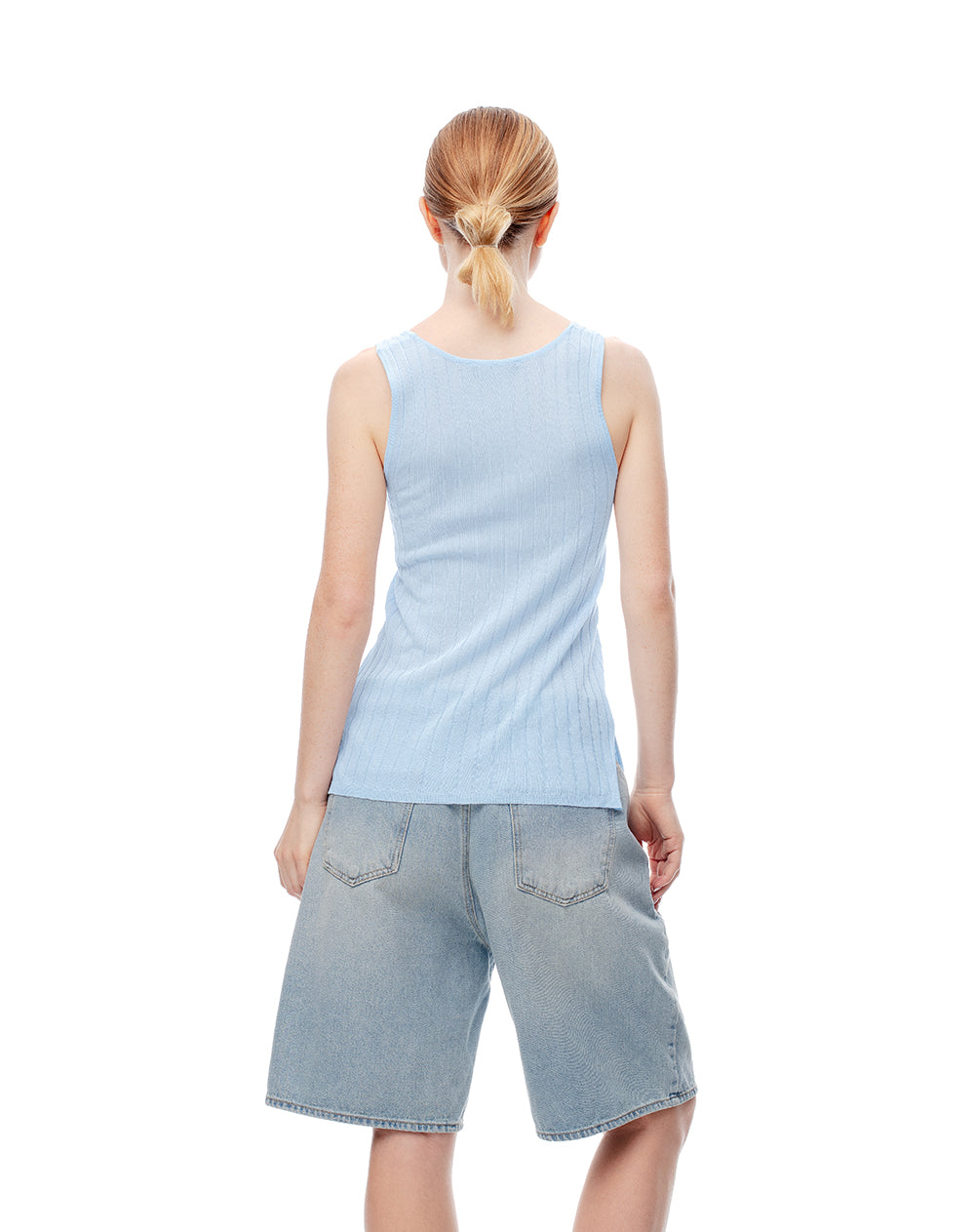 Camisa fitted fit azul