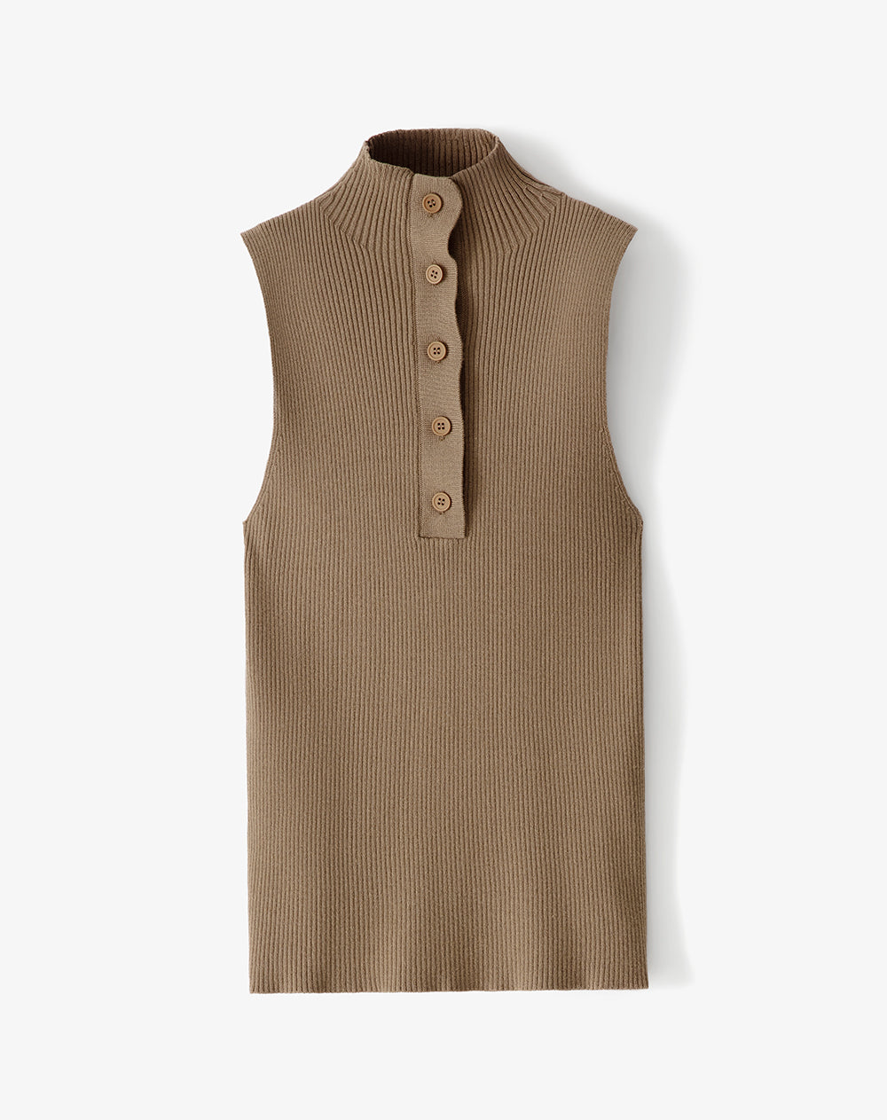 Camiseta esqueleto slim tejido de punto café mujer