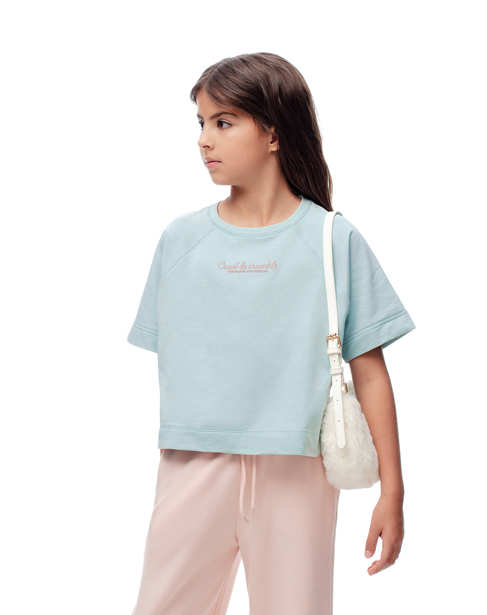 Camiseta relaxed fit manga corta azul