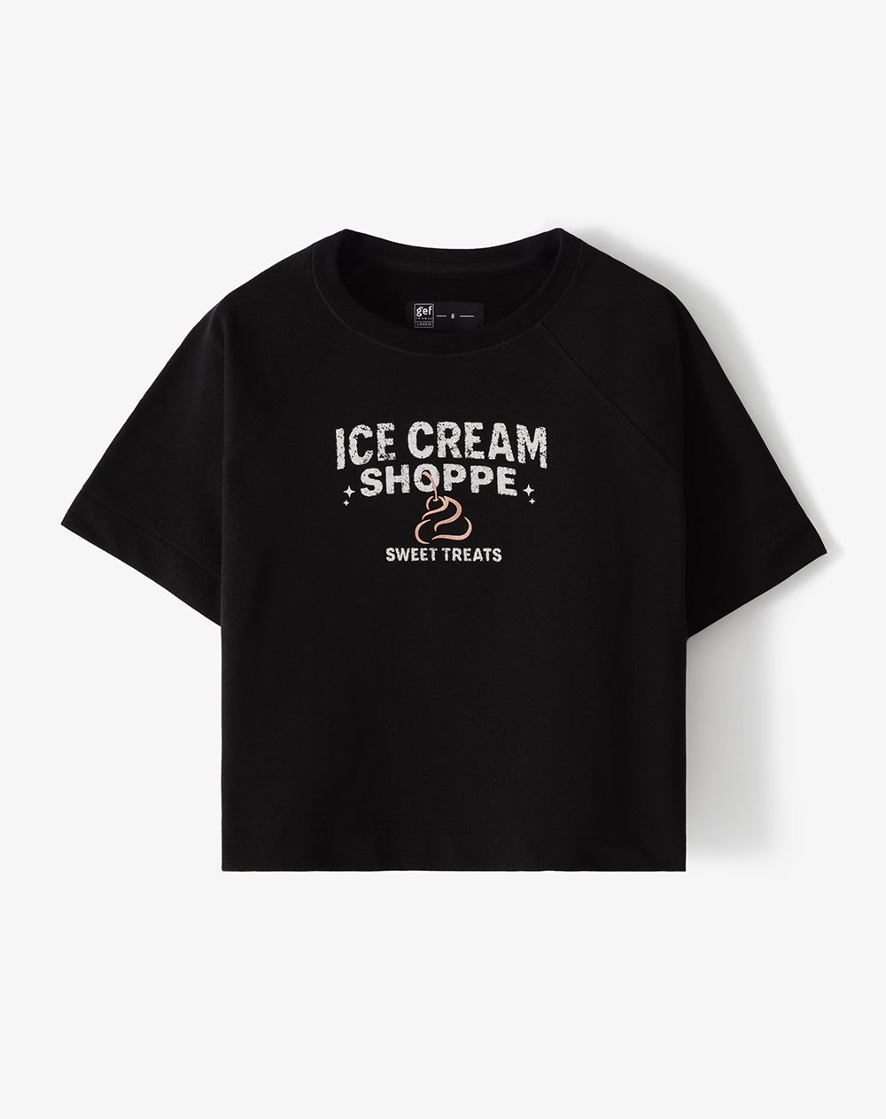 Camiseta relaxed fit manga corta negra