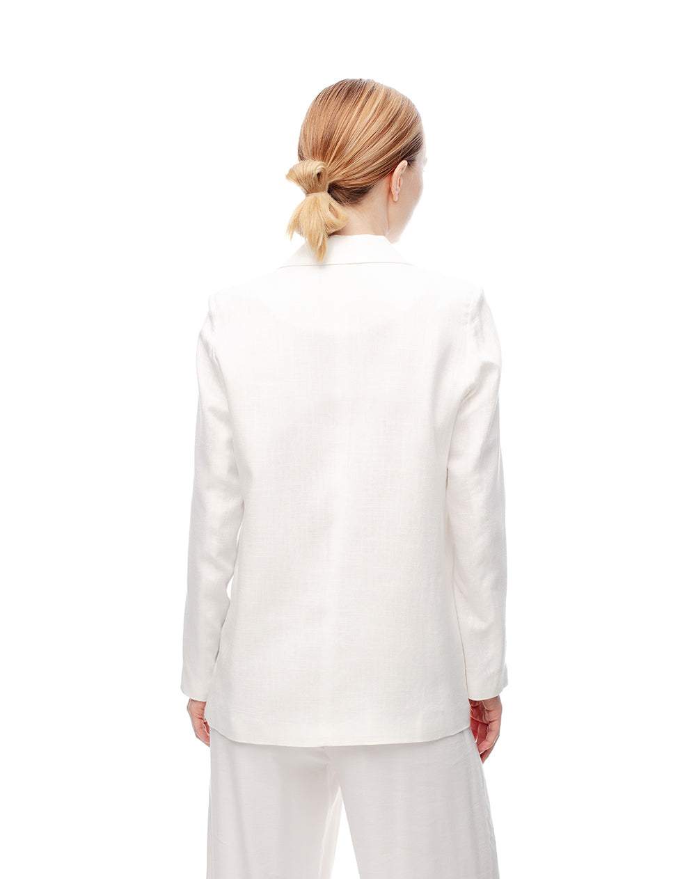 Chaqueta regular fit sin capucha blanca