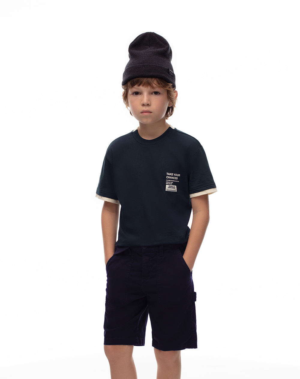 Bermuda Lodod regular fit en drill azul