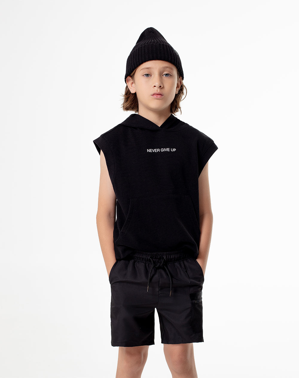 Bermuda regular fit negra