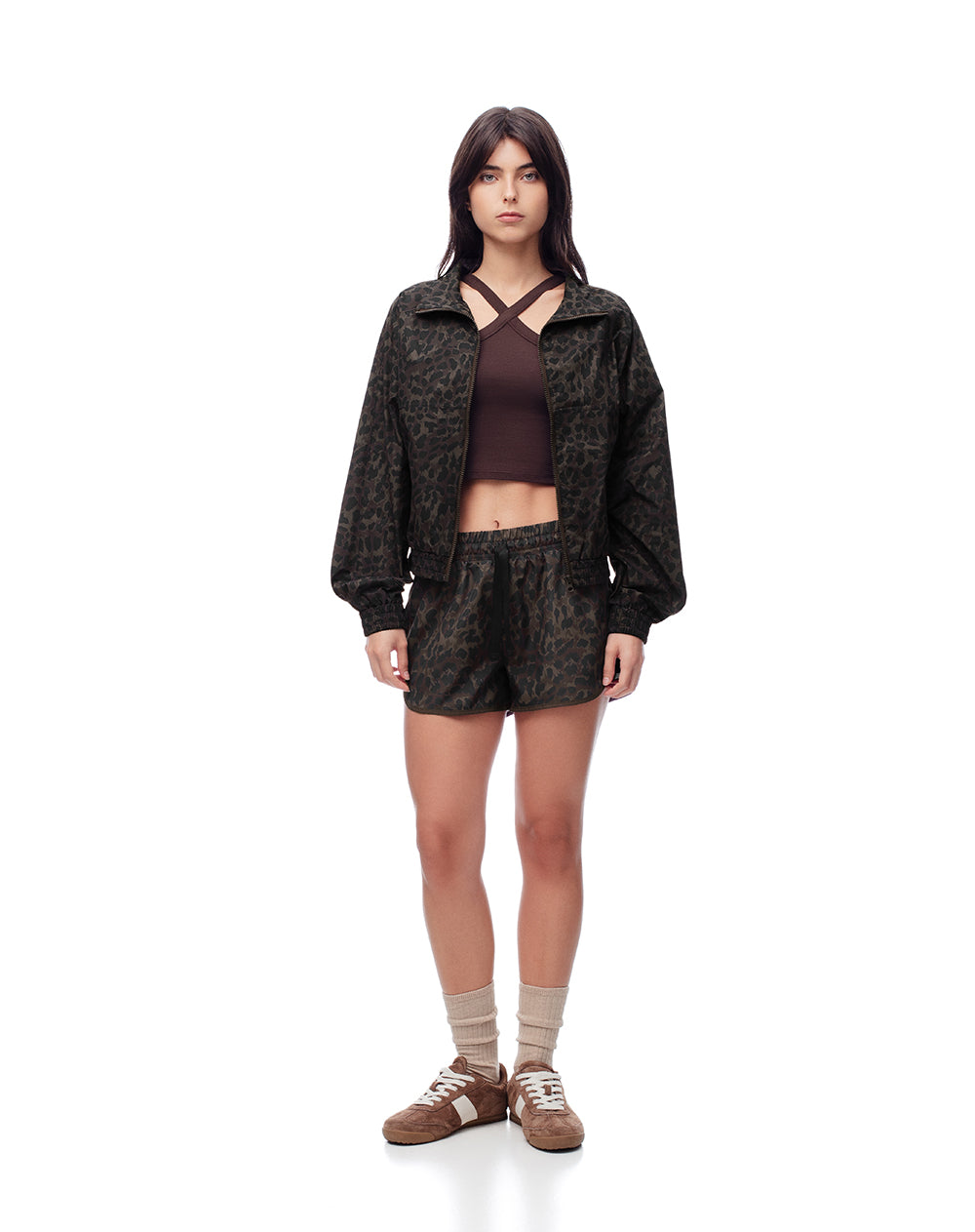 Short deportivo ciclista interno estampado mujer