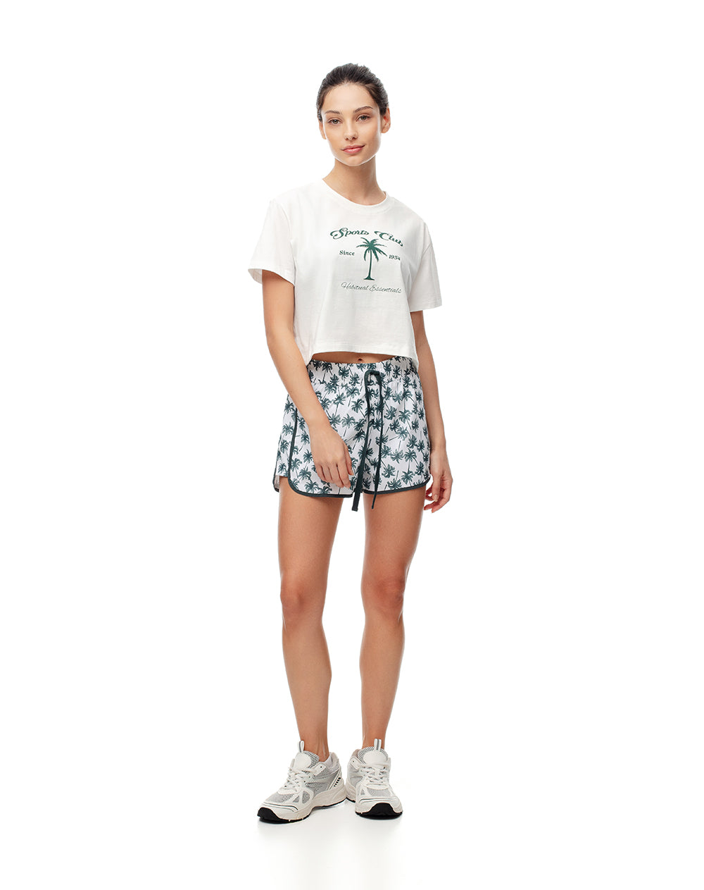 Short deportivo habano estampado