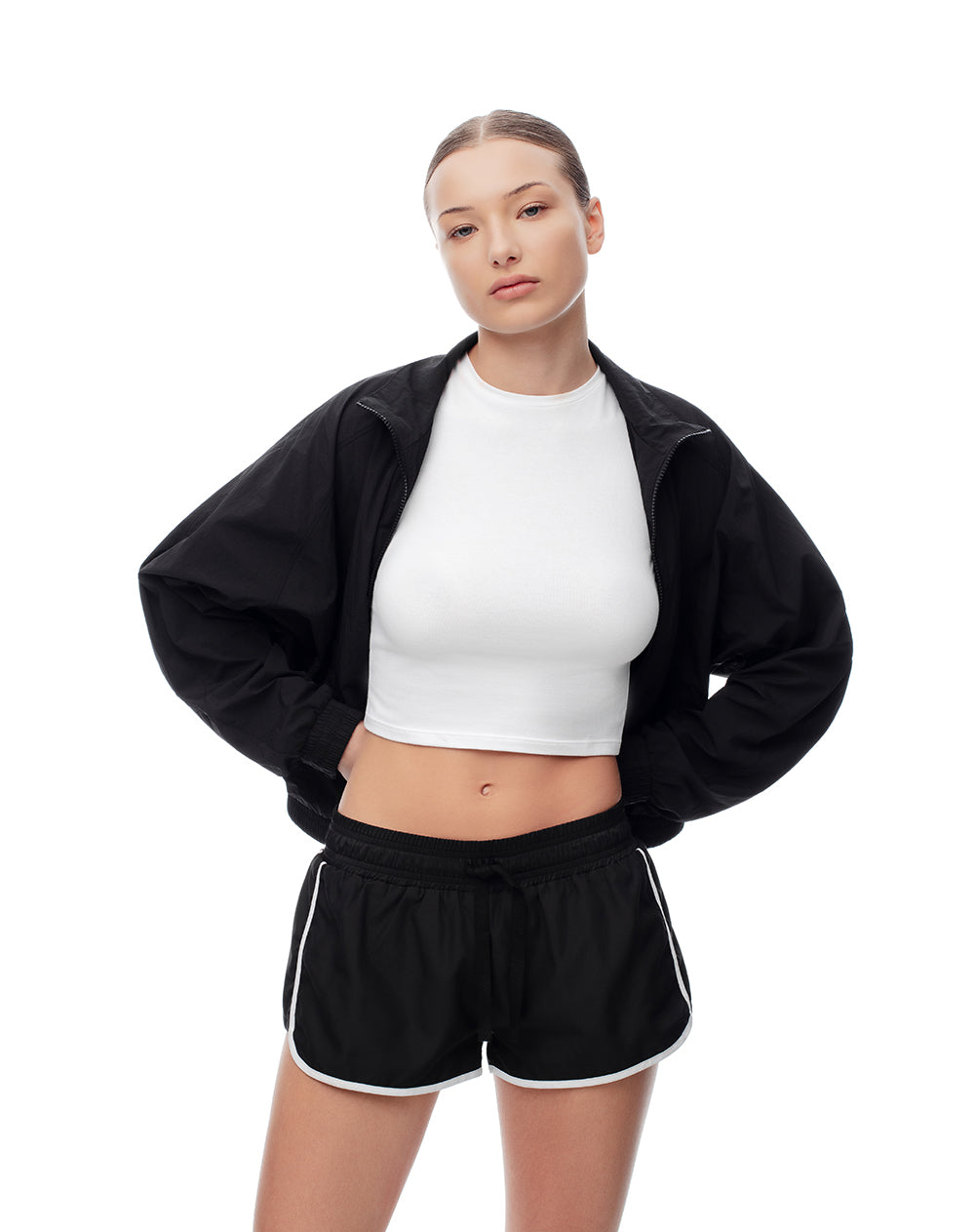 Short deportivo ciclista interno negro mujer