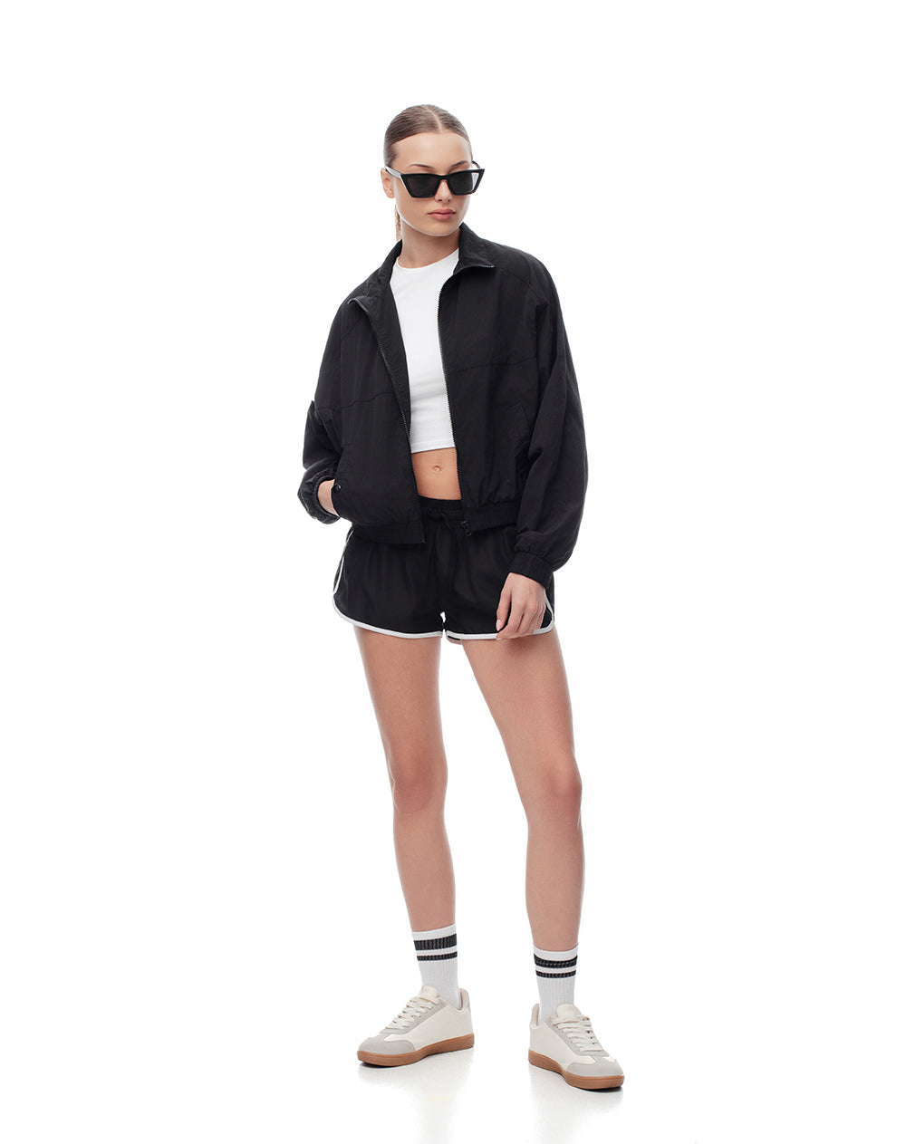 Short deportivo ciclista interno negro mujer