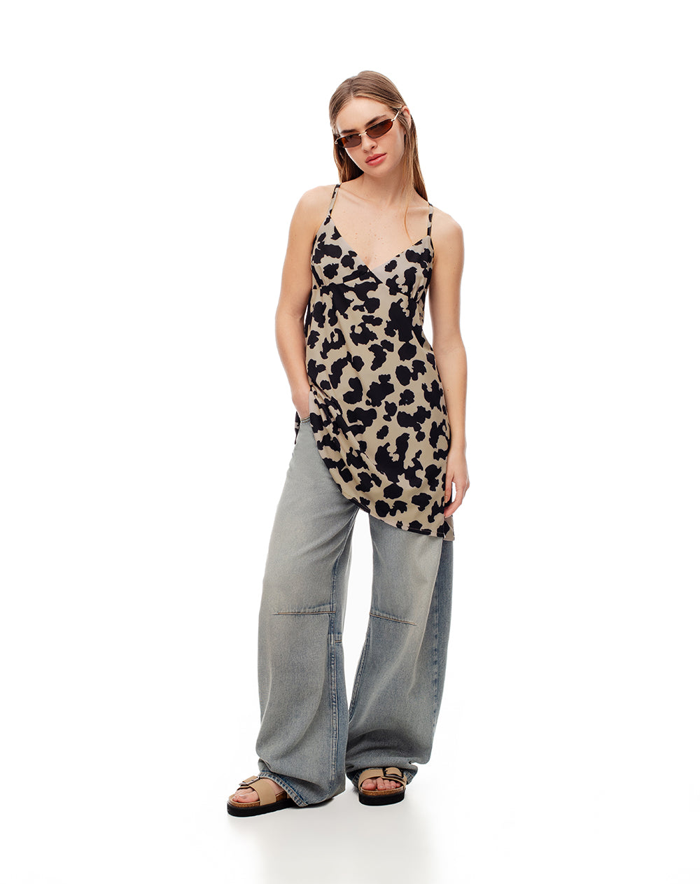 Vestido corto print mujer