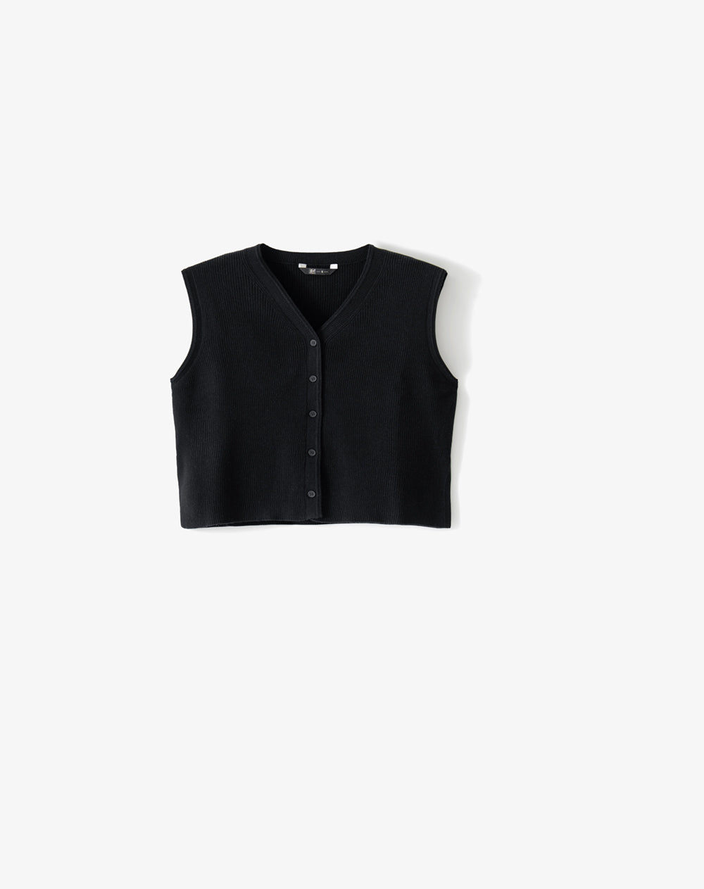 Chaleco regular sin capucha negro mujer