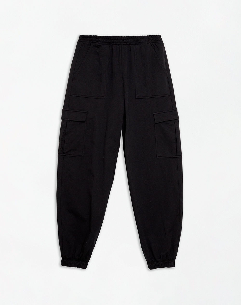 Jogger regular fit tiro medio negro