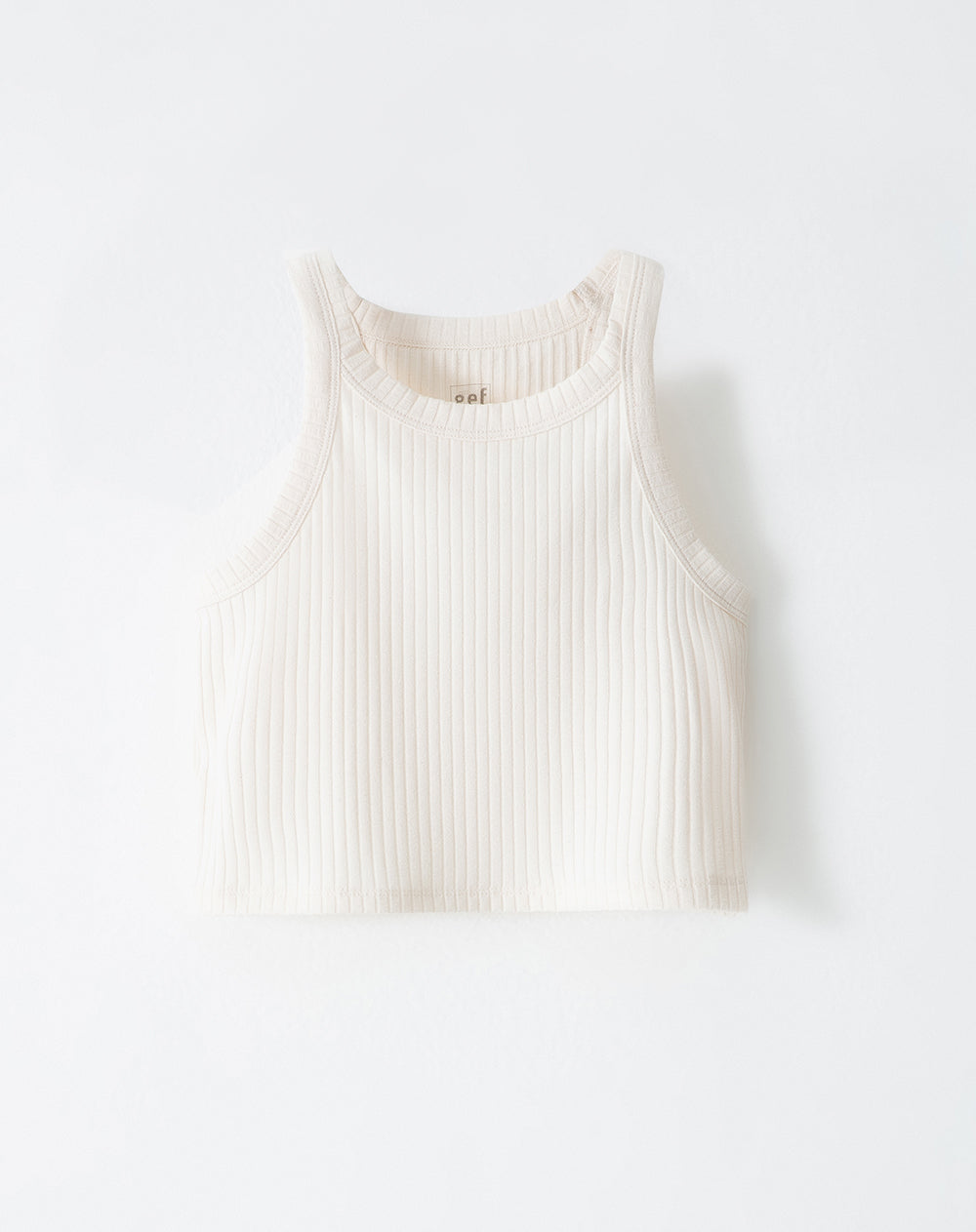 Camiseta cropped fit crema
