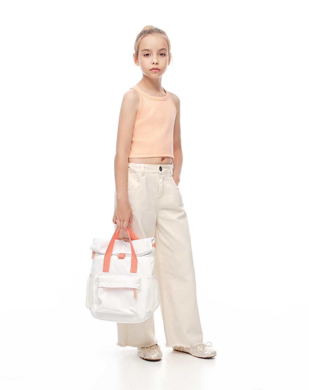Camiseta cropped fit naranja