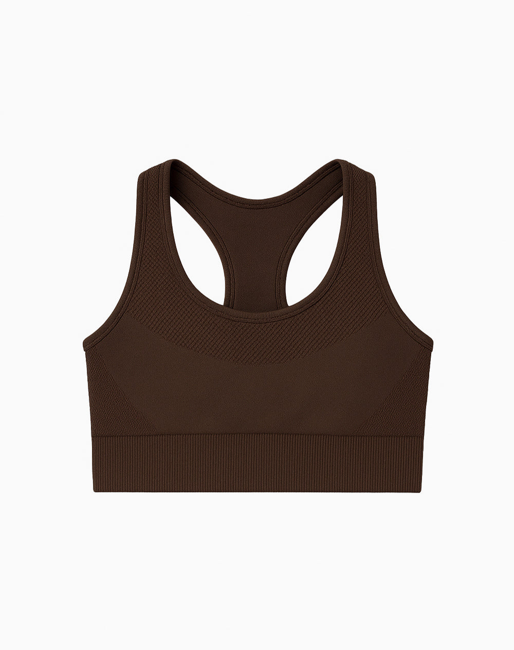 Top deportivo soporte alto seamless chocolate