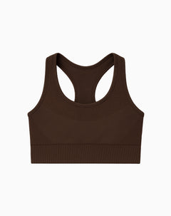 Top deportivo soporte alto seamless chocolate