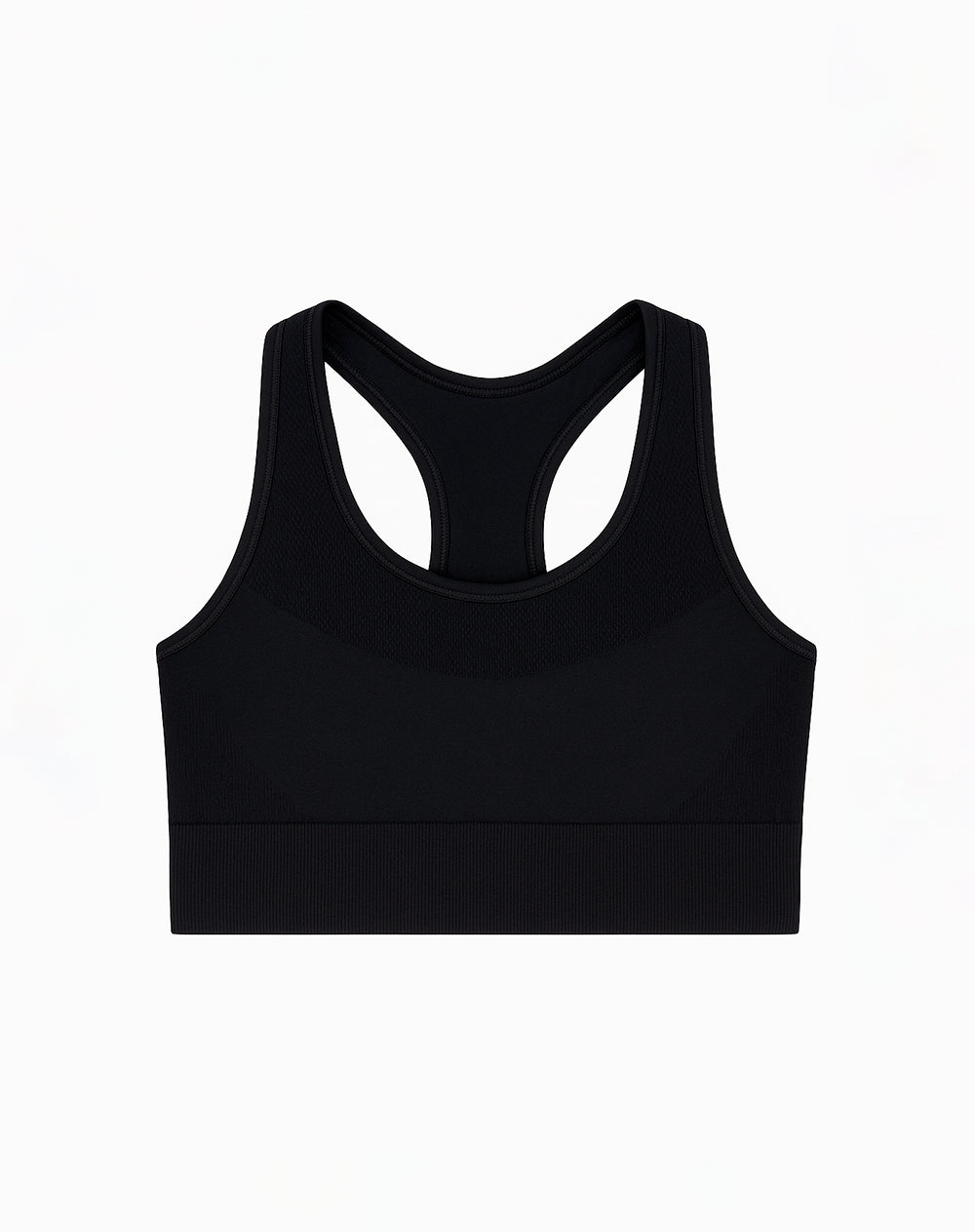 Top deportivo soporte alto seamless negro
