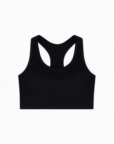 Top deportivo soporte alto seamless negro