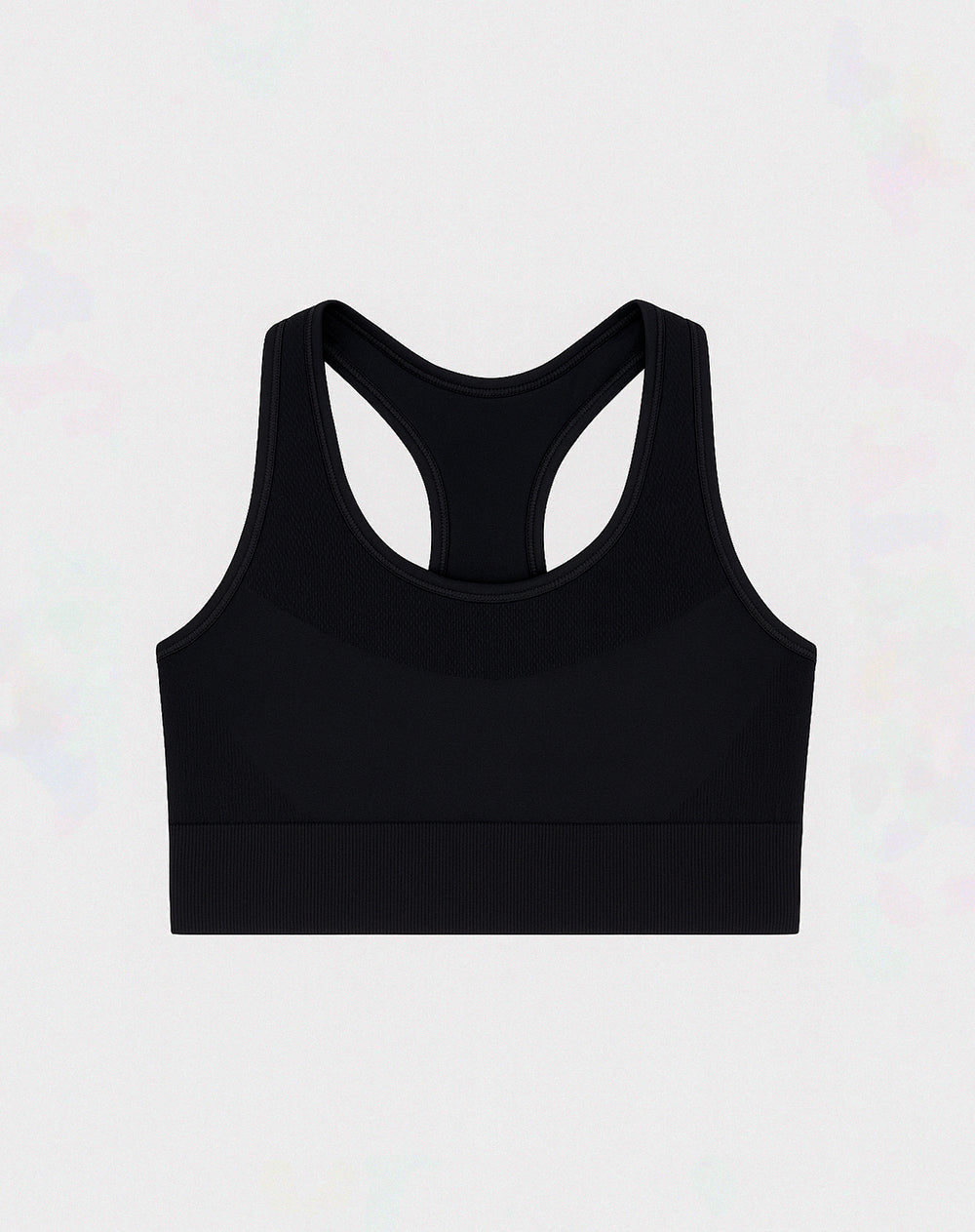 Top deportivo soporte alto seamless negro