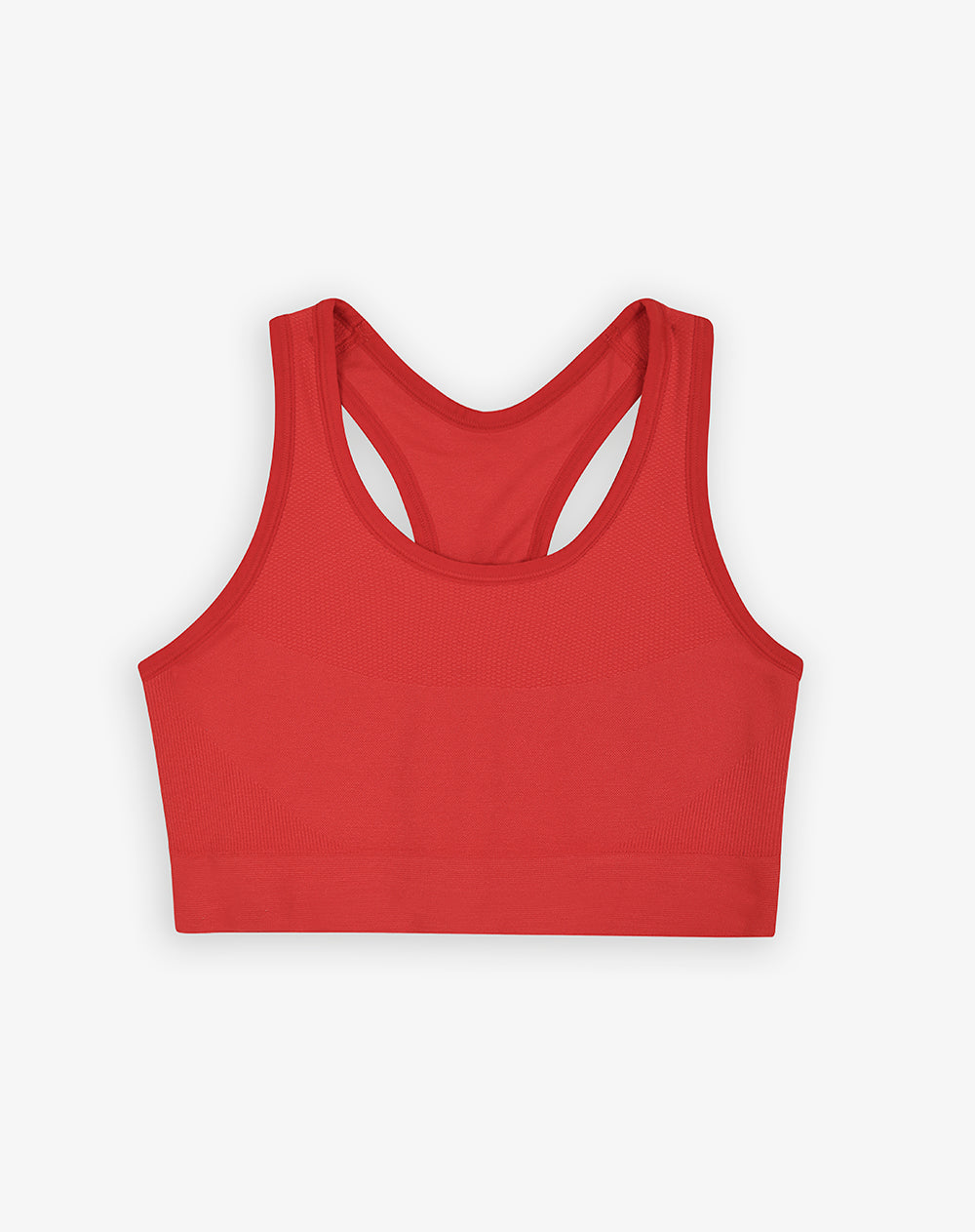 Top deportivo soporte alto seamless rojo