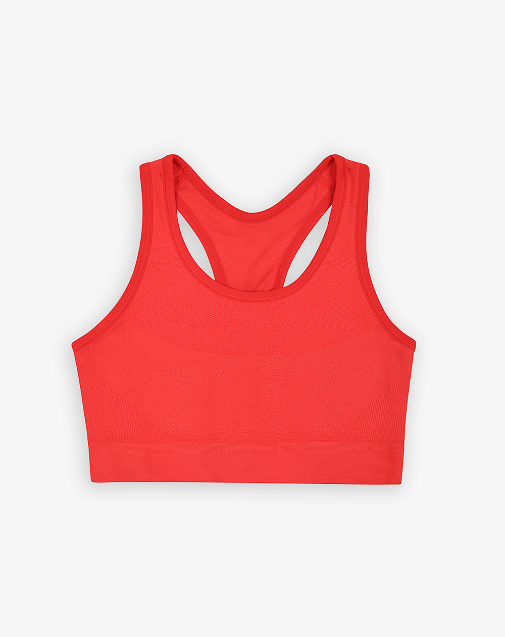 Top deportivo soporte alto seamless rojo mujer