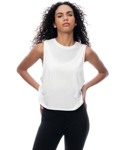 Camiseta regular blanca mujer