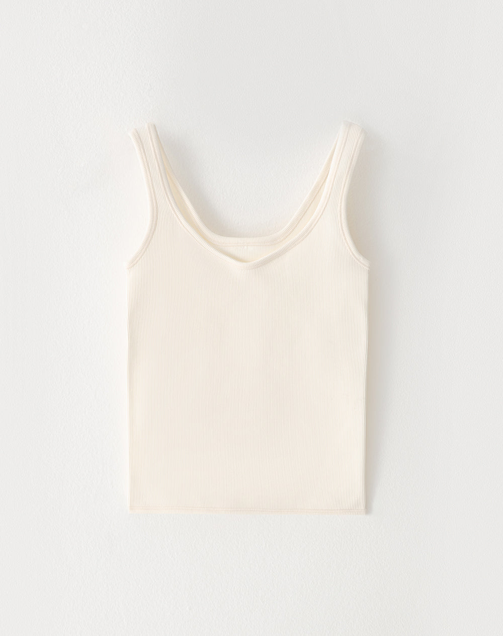 Camiseta slim sin mangas seamless blanca mujer