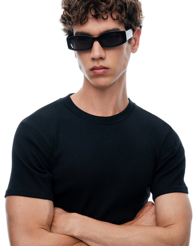 Camiseta ted manga corta negra hombre