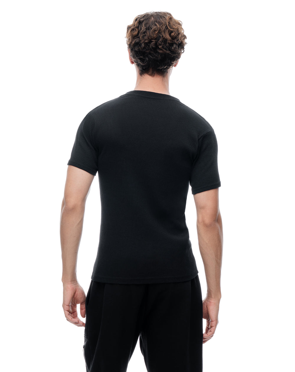 Camiseta ted manga corta negra hombre