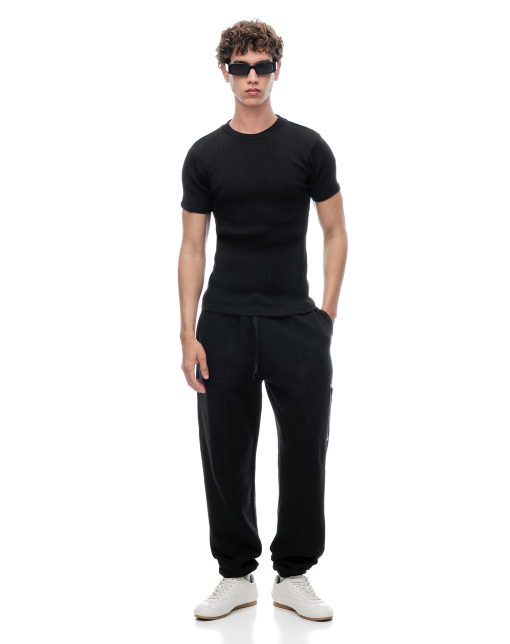 Camiseta ted manga corta negra hombre