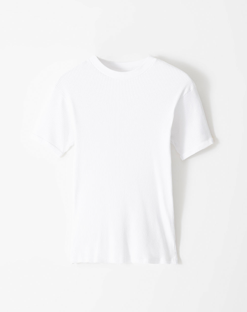 Camiseta slim algodón x2unds blanca hombre