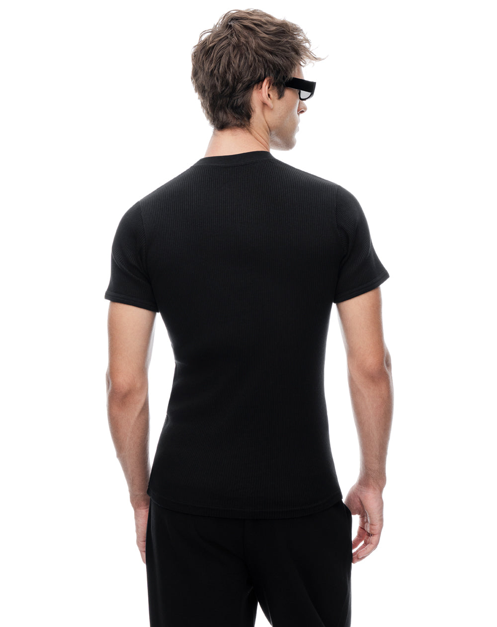 2 camisetas slim manga corta negra hombre