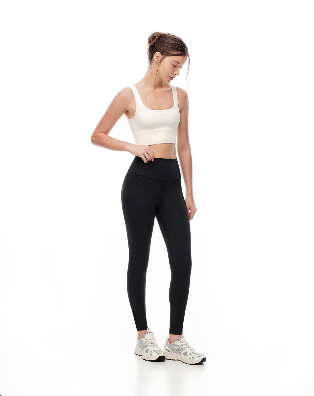 Top tiras anchas soporte medio blanco
