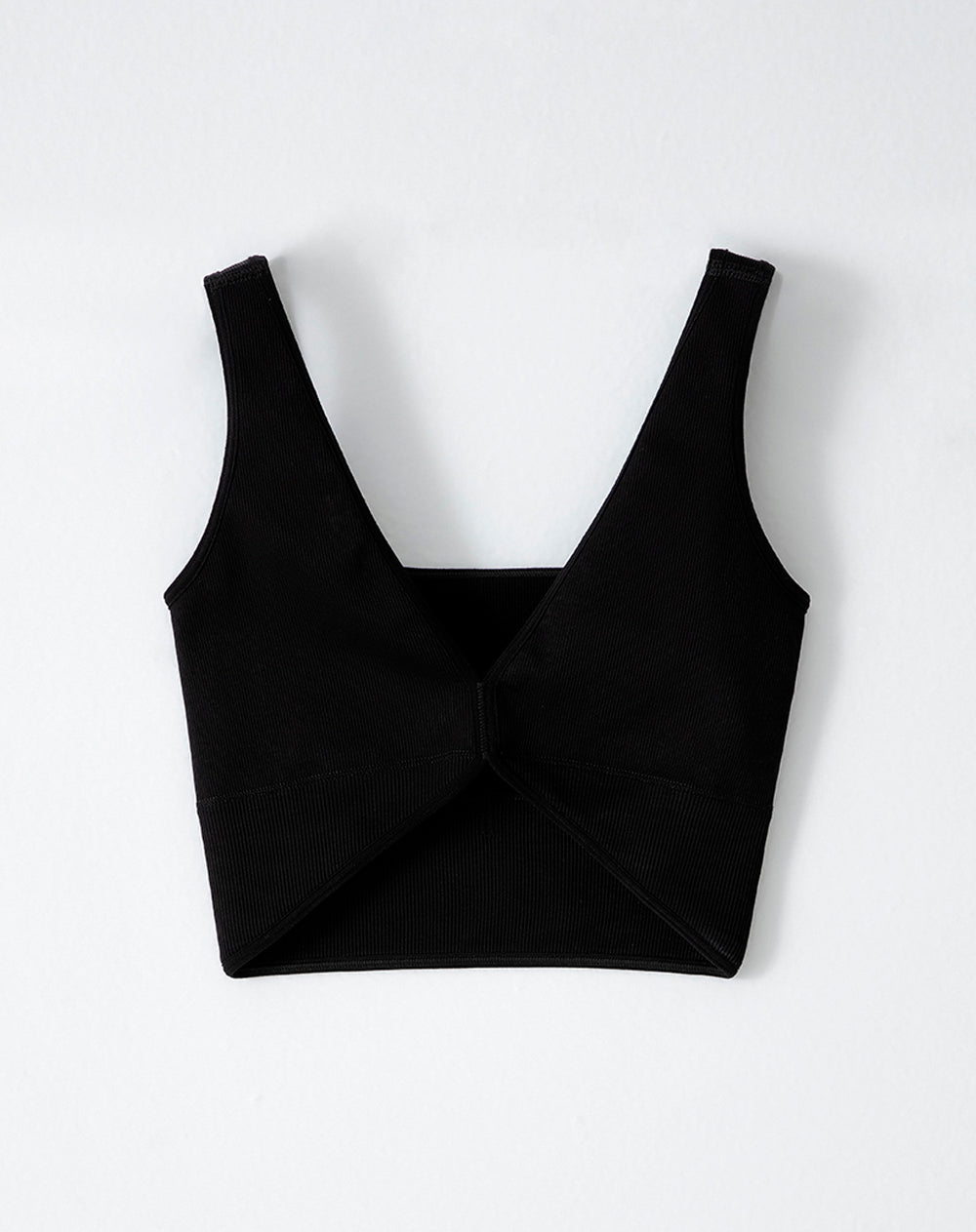 Top deportivo soporte medio seamless negro