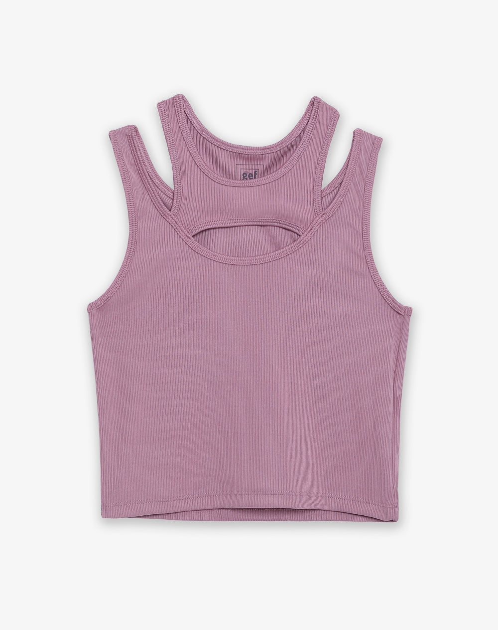Camiseta slim fit malva