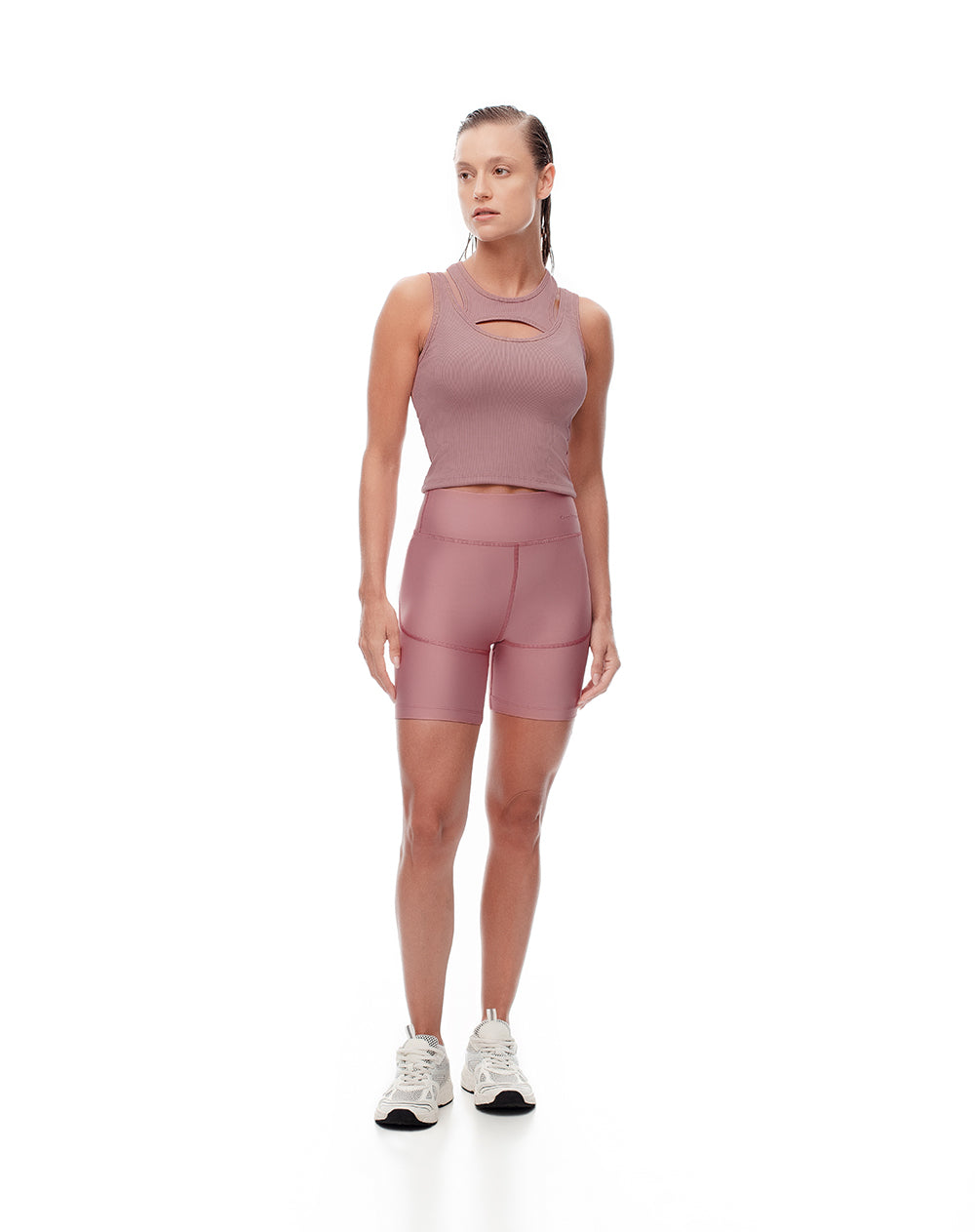 Camiseta esqueleto deportiva secado rápido malva mujer