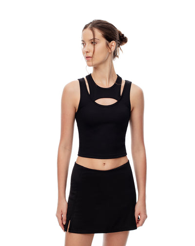 Camiseta slim fit negra