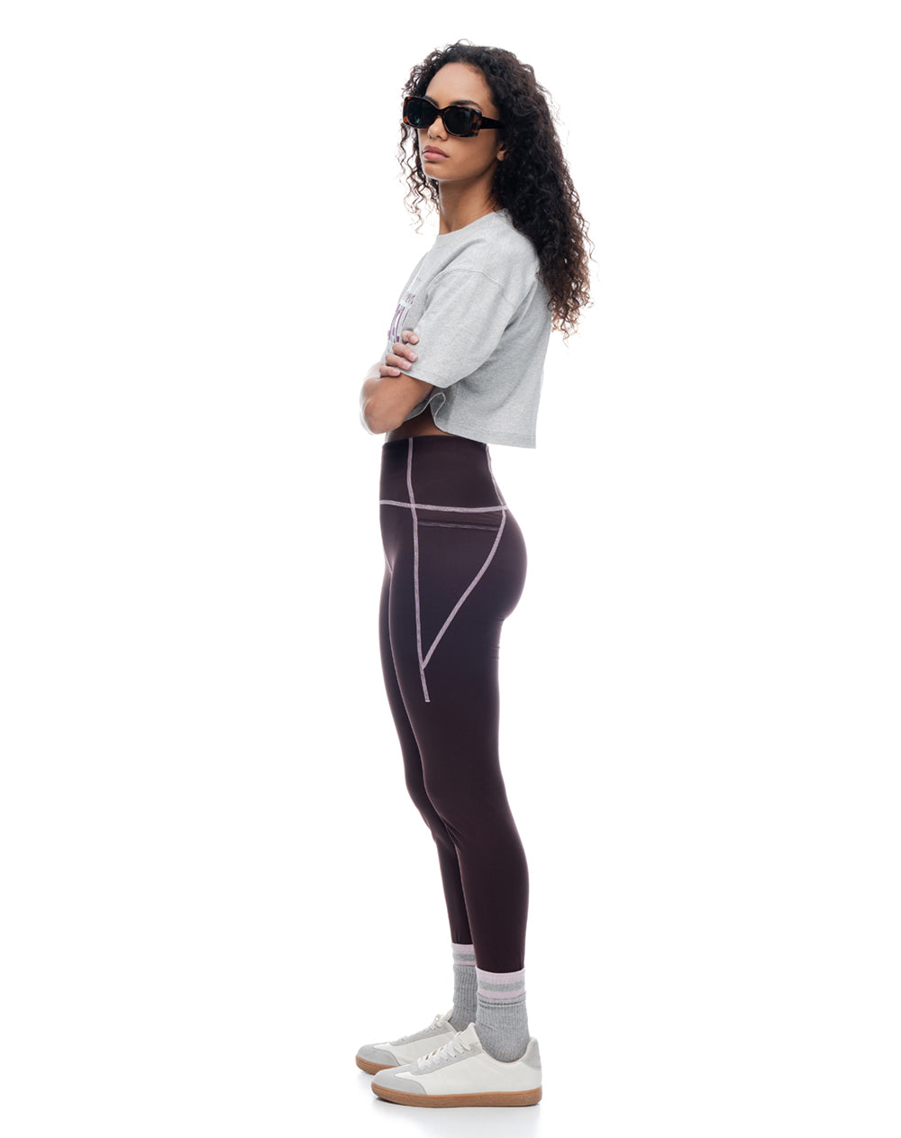 Legging tiro alto vino tinto mujer