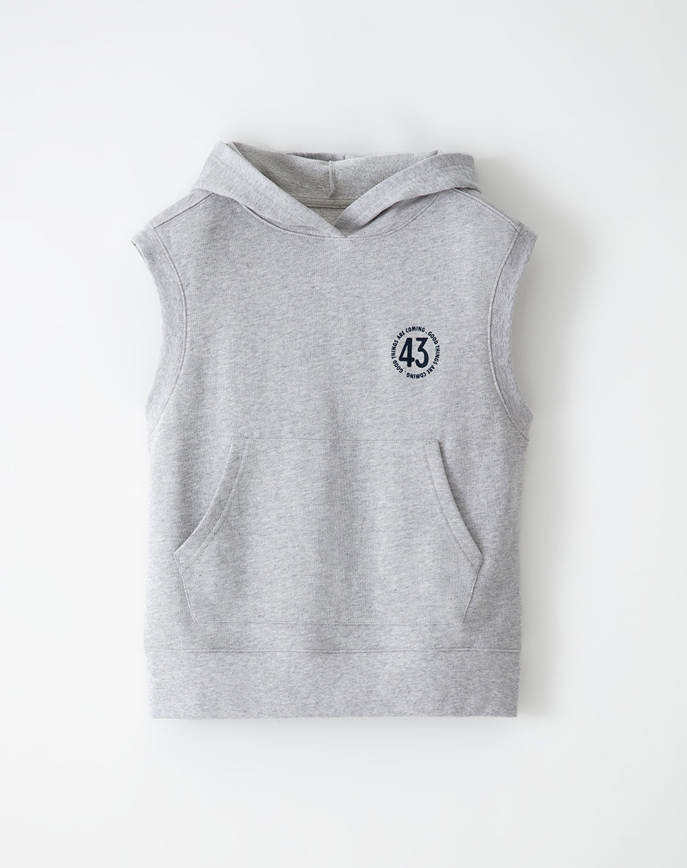 Chaleco regular fit con capucha gris jaspe