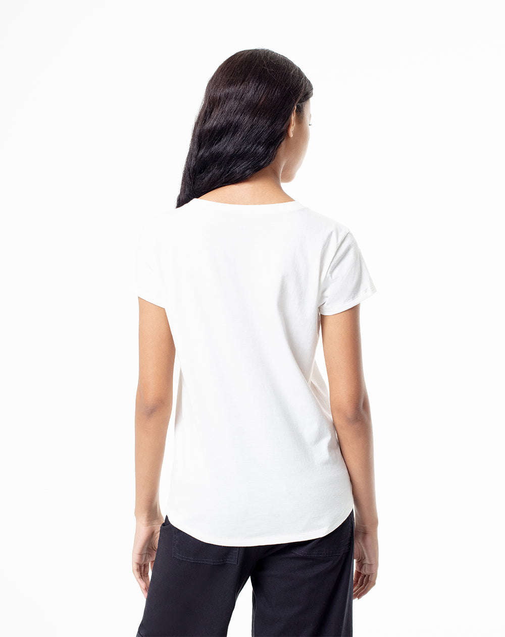 Camiseta regular fit manga 3/4 habana