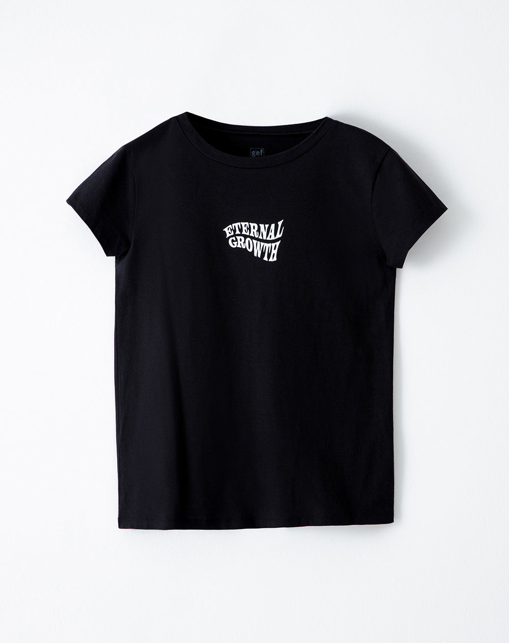 Camiseta regular fit manga 3/4 negra