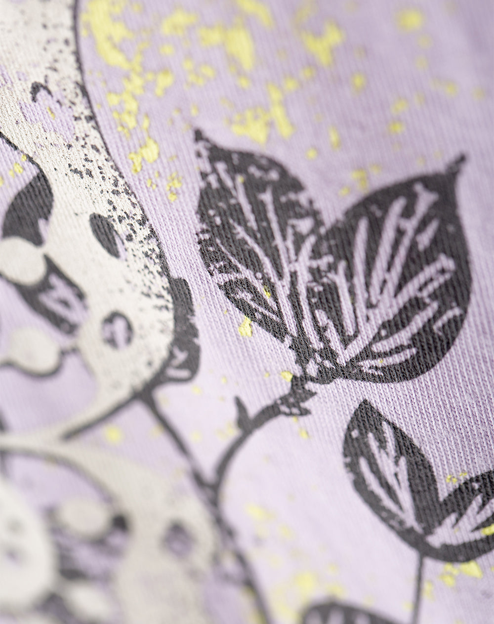 Camiseta regular algodón lila mujer