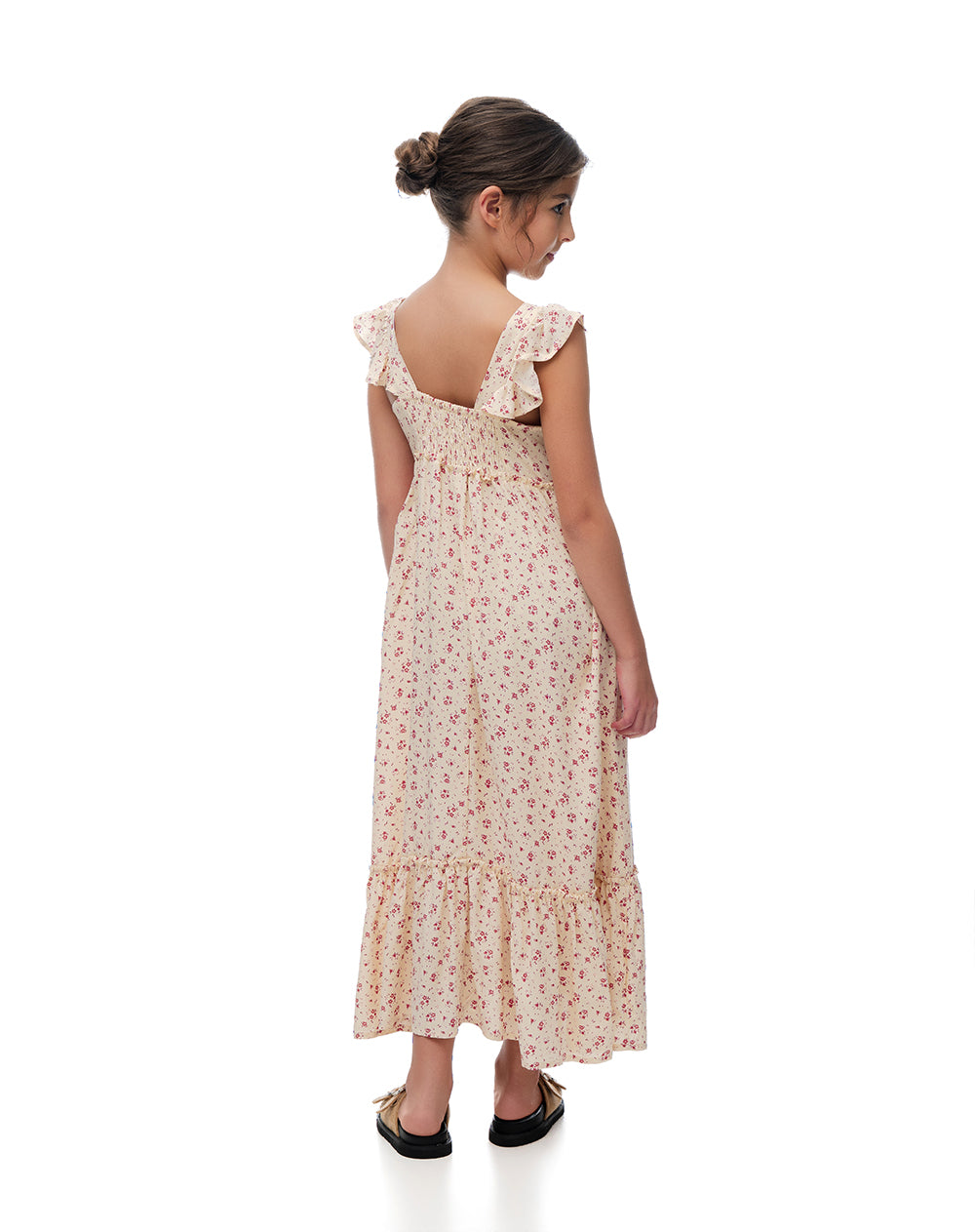 Vestido largo flores niña