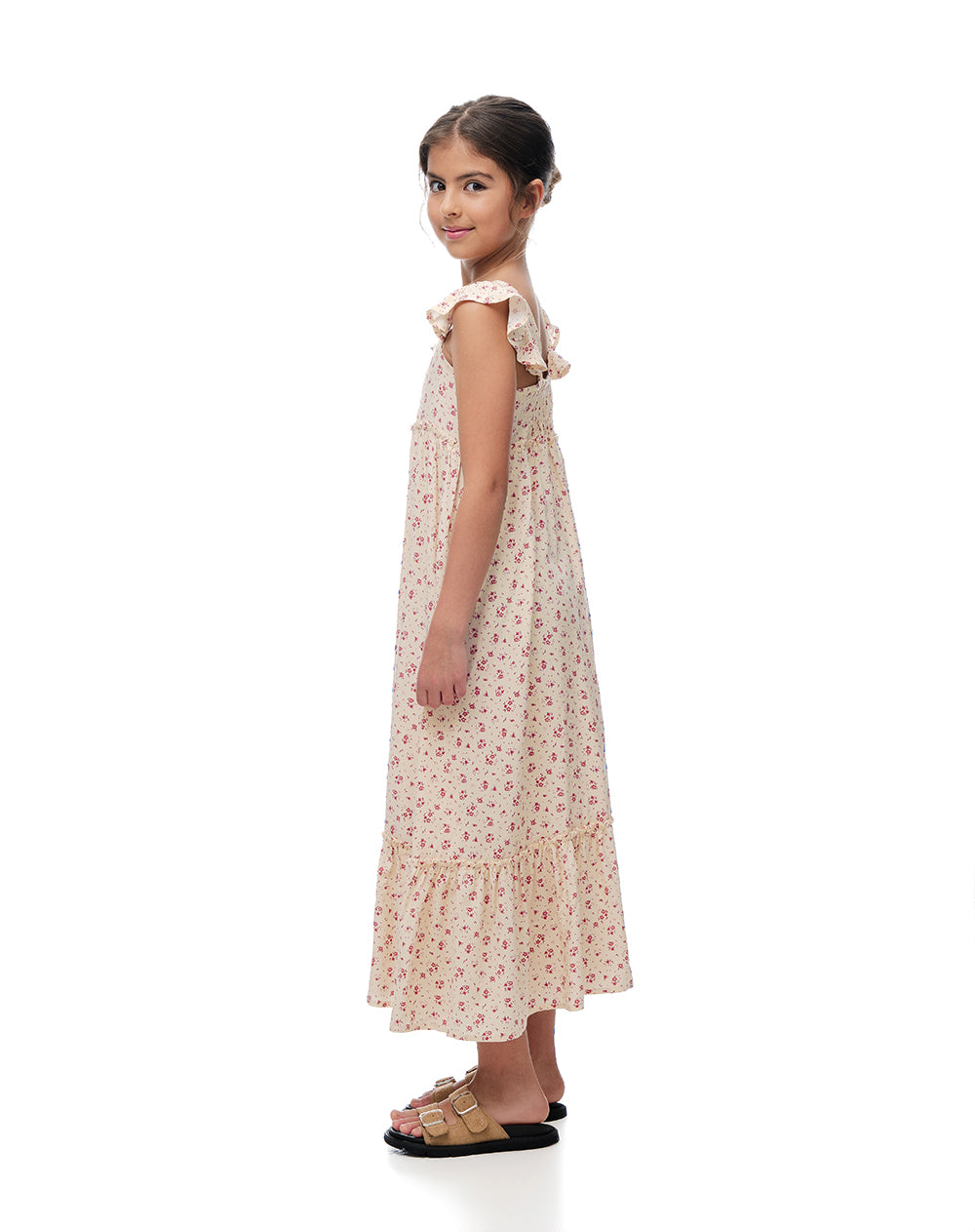 Vestido largo flores niña