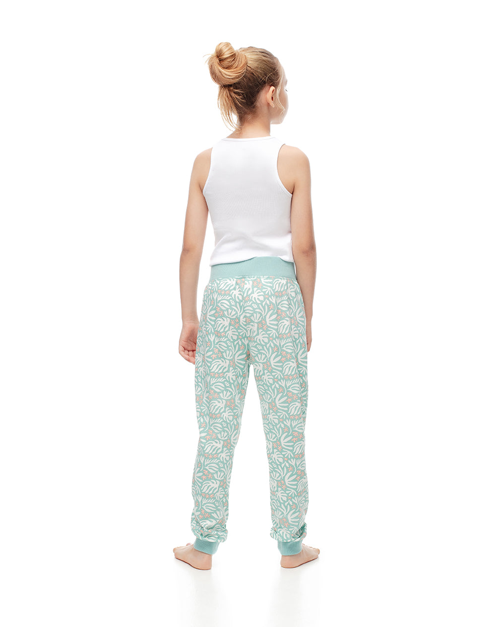 Pijama regular fit manga corta verde estampada