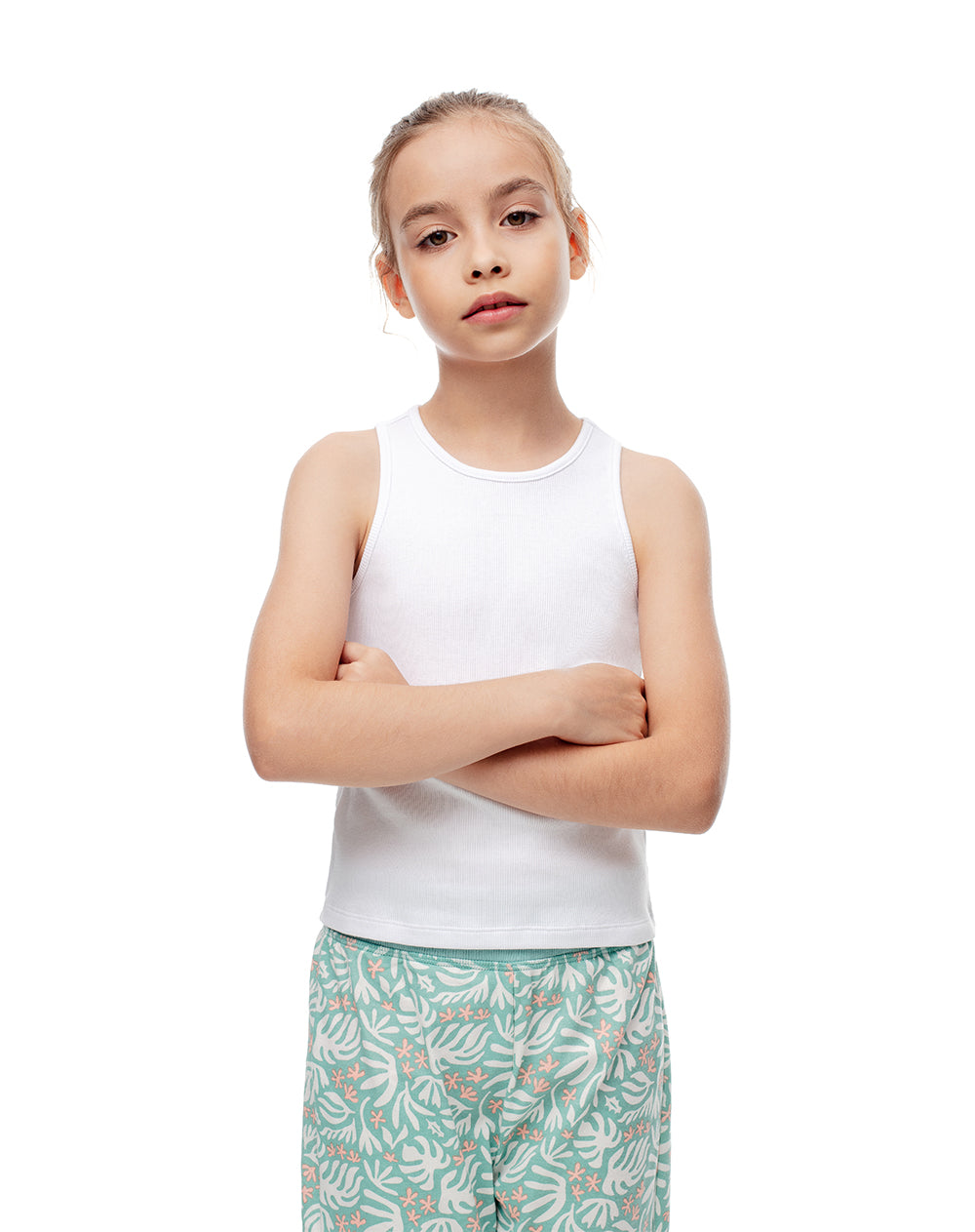 Pijama regular fit manga corta verde estampada