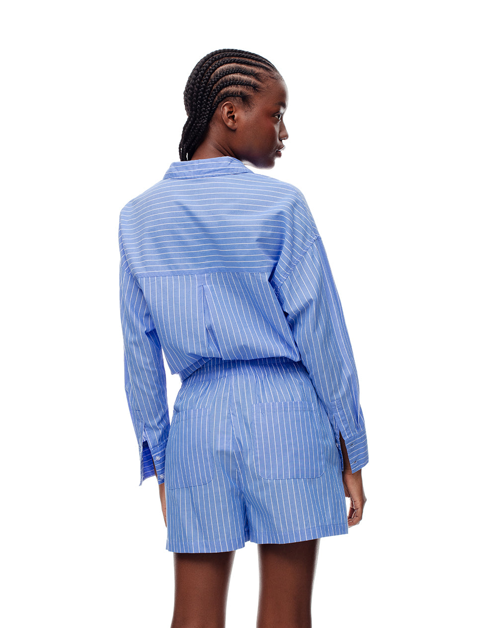 Short azul rayas