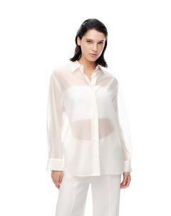 Camisa oversized fit manga larga habana