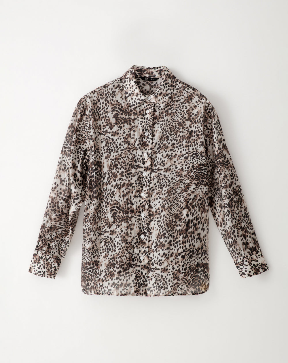 Camisa manga larga oversize print mujer