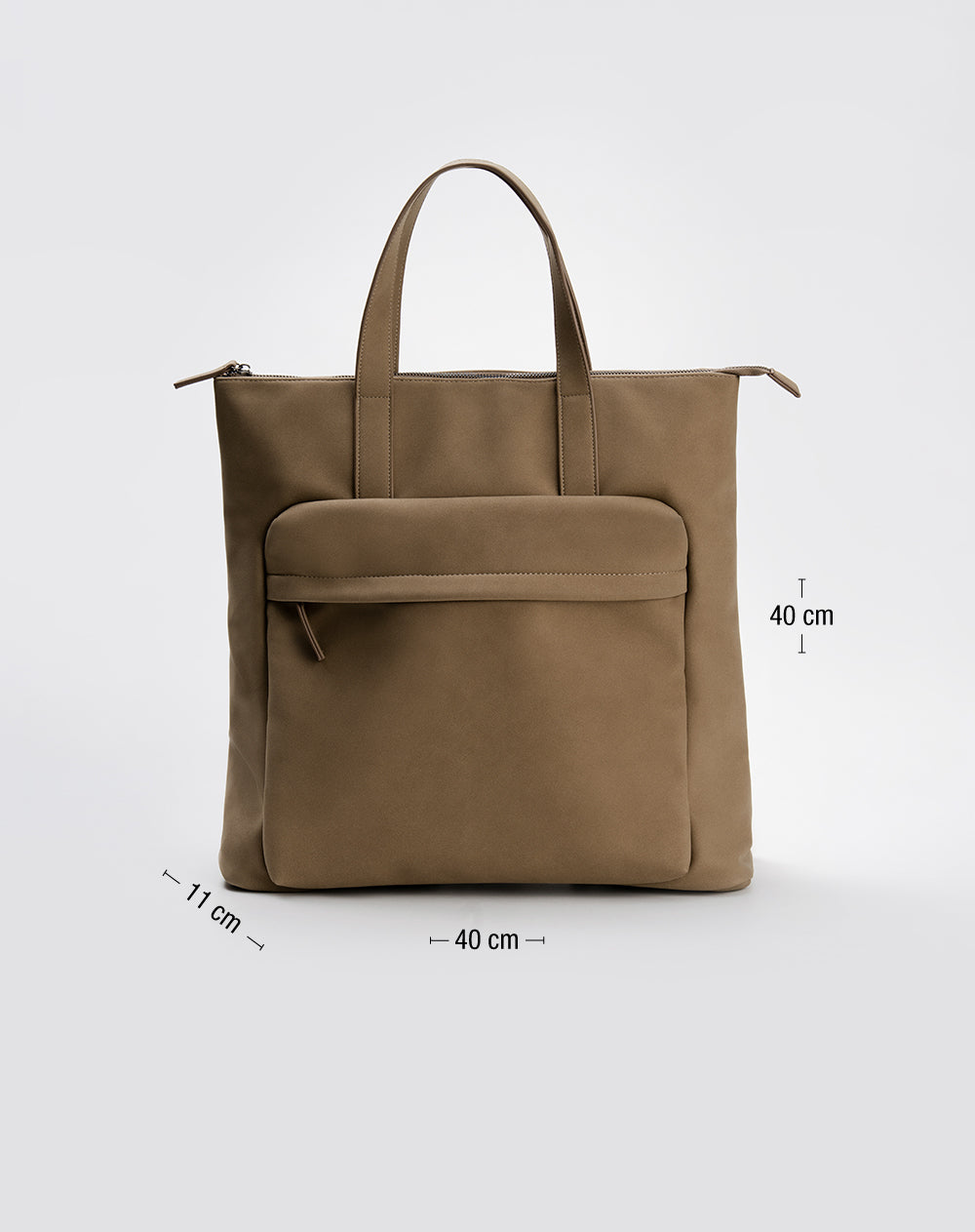 Bolso morral efecto cuero café hombre