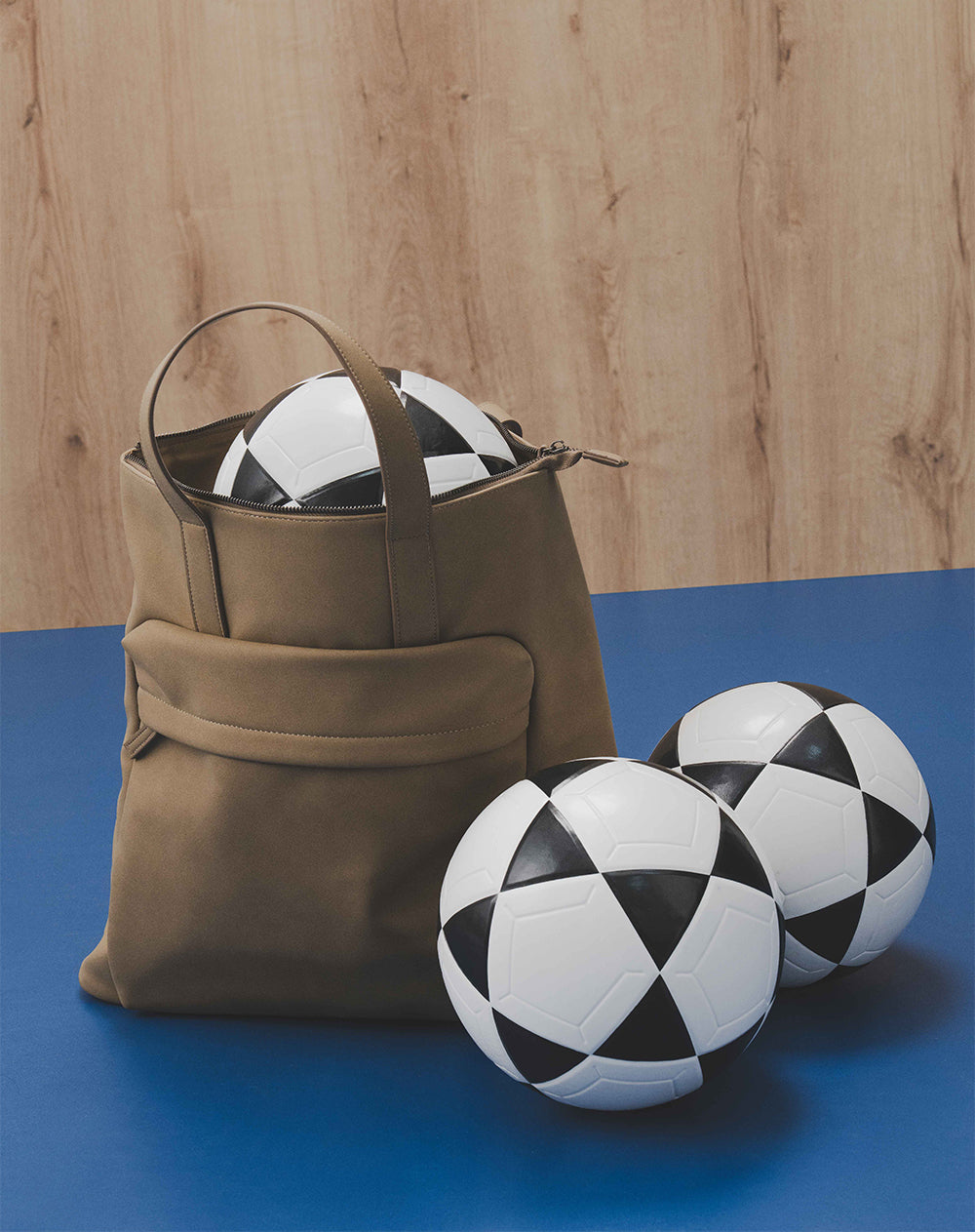 Bolso morral efecto cuero café