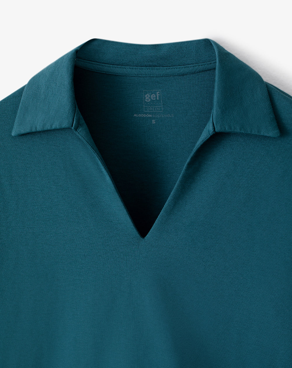 Camibuzo tipo polo oversize verde mujer